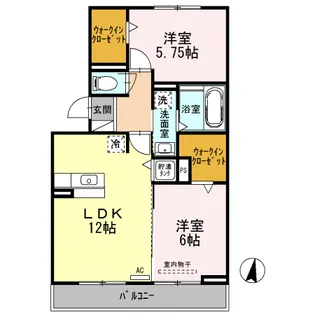 リヴェールコッコロ【2階】の間取り
