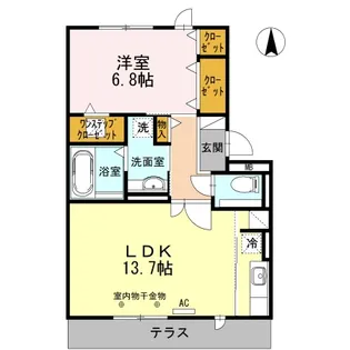 グランシエル【1階】の間取り