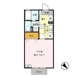 ル・アーブル狩野【1階】の間取り