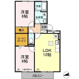 レジデンスKISE【1階】の間取り