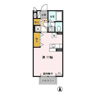 クレ ドゥ リュヌ【2階】の間取り