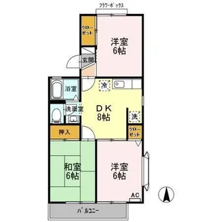 セジュールU【2階】の間取り