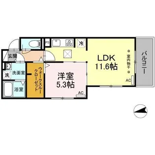 ヴィアルCITY西条【1階】の間取り