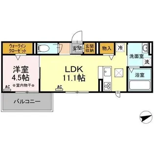 日吉ハイツⅢ【1階】の間取り