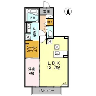 グリーン リーフ アベニュー【1階】の間取り