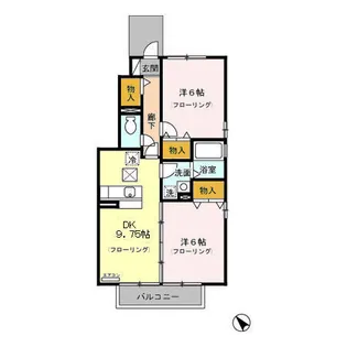 アミティ加茂川【101号室】の間取り