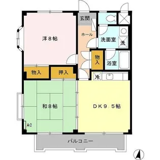 ハイツ和田【2階】の間取り