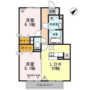 ロイヤルレジデンス A【1階】の間取り