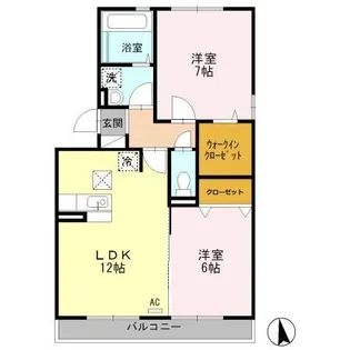 セジュール B棟【1階】の間取り