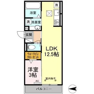 1LDKの間取り画像