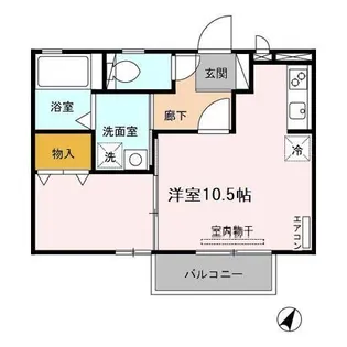 コートパル【202号室】の間取り