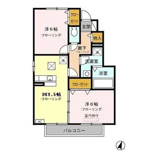 ローズコートⅡ【101号室】の間取り