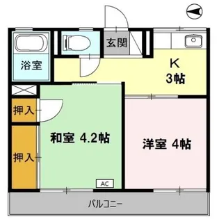 シティハイムカツマタ【2階】の間取り