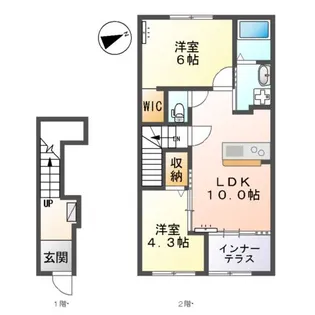 リジエール【2階】の間取り