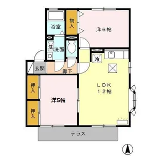 TWIN HOUSE(ツインハウス) A【1階】の間取り