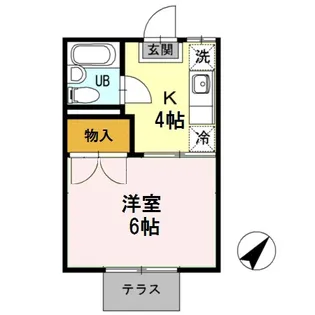 コーポ下賀茂【106号室】の間取り