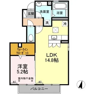 M.フィールド(エムフィールド)【1階】の間取り