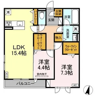 メイプル【2階】の間取り
