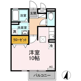 ドミールさつき【1階】の間取り