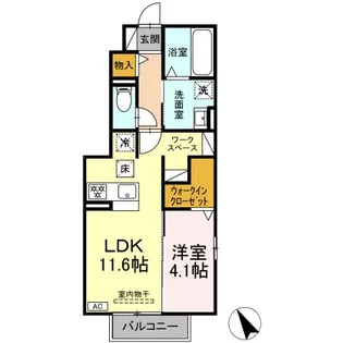 トリシア K・J【1階】の間取り