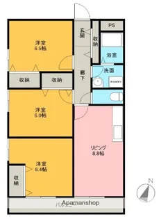 グランデュオ北村 C棟・D棟【1階】の間取り