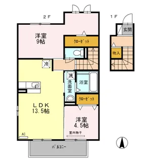 プルマージュ【201号室】の間取り