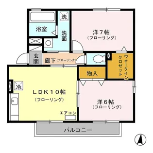 フルハウスK A【2階】の間取り