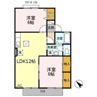 セジュール函南【1階】の間取り