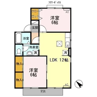 セジュール函南【1階】の間取り