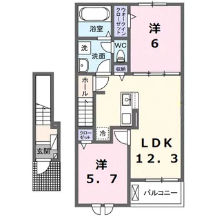 ブリッサ絢女【2階】の間取り