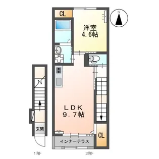 APGヴィラ徳倉A【2階】の間取り