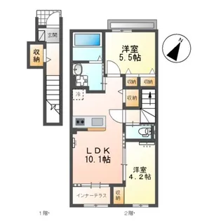 APGヴィラ徳倉B【2階】の間取り