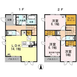 静岡県駿東郡長泉町中土狩【テラスハウス】の間取り