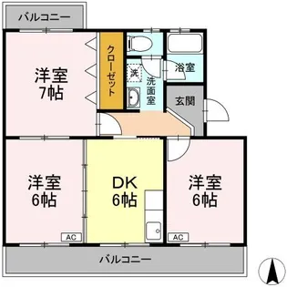 コトー萩【2階】の間取り