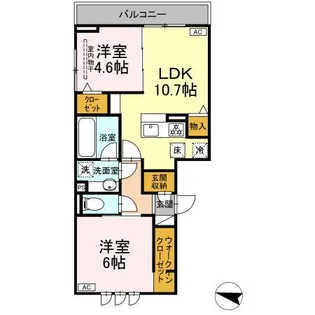 DーCRINUM 下土狩II【1階】の間取り