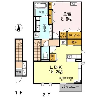 ハイフィールド【2階】の間取り