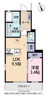 FOREST伏見A【1階】の間取り