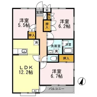 ツインベル長澤【2階】の間取り