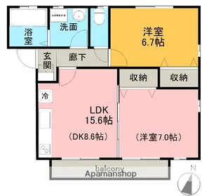 プランドール【2階】の間取り