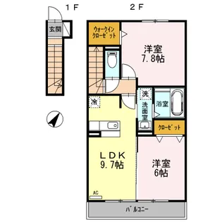 ドルチェ伊豆長岡【212号室】の間取り