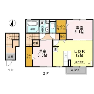 ハウスK【2階】の間取り