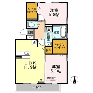 グラン・ブール【1階】の間取り