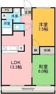 ハイムやすらぎ【3階】の間取り