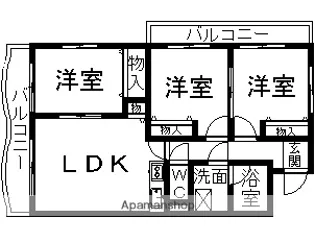 イーフラッツイシイC棟【1階】の間取り