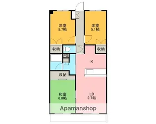 セントラル徳倉【3階】の間取り