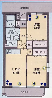 アルストロメリア【2階】の間取り