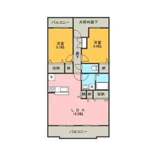グリーングラスS【2階】の間取り