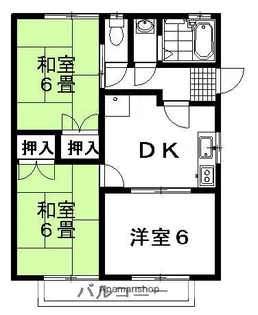 コーポスギコーB【201号室】の間取り