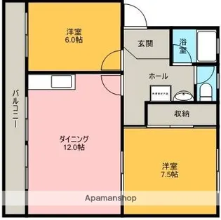 コーポラス杉山フィーア【3階】の間取り