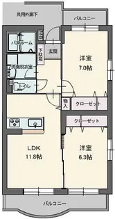 フルスパシエンテ【3階】の間取り